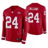 Camiseta NFL Hombre San Francisco 49ers K'waun Williams Rojo Therma Manga Larga