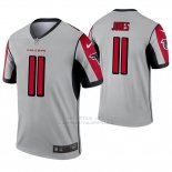 Camiseta NFL Legend Hombre Atlanta Falcons 11 Julio Jones Inverted Gris