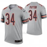 Camiseta NFL Legend Hombre Chicago Bears 34 Walter Payton Inverted Gris