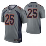 Camiseta NFL Legend Hombre Denver Broncos 25 Chris Harris Jr Inverted Gris