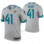 Camiseta NFL Legend Hombre Jacksonville Jaguars 41 Josh Allen Inverted Gris