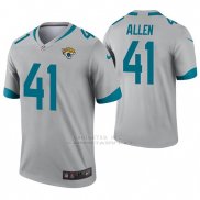 Camiseta NFL Legend Hombre Jacksonville Jaguars 41 Josh Allen Inverted Gris