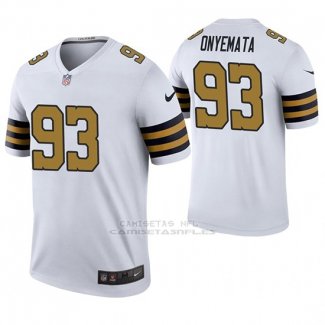 Camiseta NFL Legend Hombre New Orleans Saints David Onyemata Blanco Color Rush