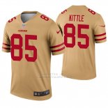 Camiseta NFL Legend Hombre San Francisco 49ers 85 George Kittle Inverted Oro