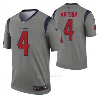 Camiseta NFL Legend Houston Texans Deshaun Watson Inverted Gris