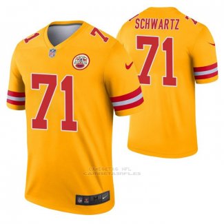 Camiseta NFL Legend Kansas City Chiefs Mitchell Schwartz Inverted Oro