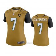 Camiseta NFL Legend Mujer Jacksonville Jaguars Chris Claybrooks Oro Color Rush