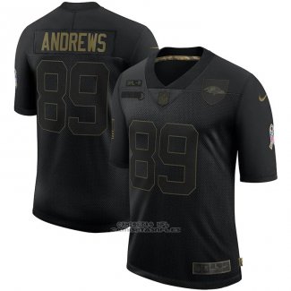 Camiseta NFL Limited Baltimore Ravens Andrews 2020 Salute To Service Negro