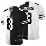 Camiseta NFL Limited Baltimore Ravens Jackson White Black Split