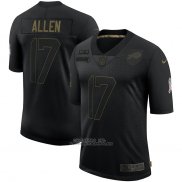 Camiseta NFL Limited Buffalo Bills Allen 2020 Salute To Service Negro