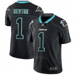 Camiseta NFL Limited Carolina Panthers Newton Lights Out Negro