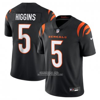 Camiseta NFL Limited Cincinnati Bengals Tee Higgins Vapor Untouchable Negro