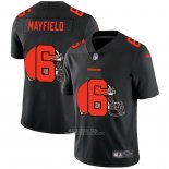 Camiseta NFL Limited Cleveland Browns Mayfield Logo Dual Overlap Negro