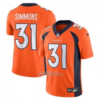 Camiseta NFL Limited Denver Broncos Justin Simmons Vapor Untouchable Naranja