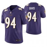Camiseta NFL Limited Hombre Baltimore Ravens Carl Davis Violeta Vapor Untouchable