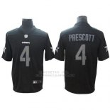 Camiseta NFL Limited Hombre Dallas Cowboys 4 Dak Prescott Negro Rush Impact