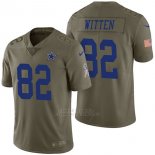 Camiseta NFL Limited Hombre Dallas Cowboys 82 Jason Witten 2017 Salute To Service Verde Camiseta NFL Limited Hombre Dallas Cowboys 82 Jason Witten 2017 Salute To Service Verde