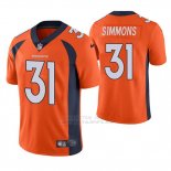Camiseta NFL Limited Hombre Denver Broncos Justin Simmons Naranja Vapor Untouchable