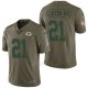 Camiseta NFL Limited Hombre Green Bay Packers 21 Ha Ha Clinton Dix 2017 Salute To Service Verde