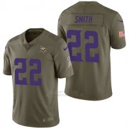 Camiseta NFL Limited Hombre Minnesota Vikings 22 Harrison Smith 2017 Salute To Service Verde