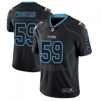 Camiseta NFL Limited Hombre Tennessee Titans Wesley Woodyard Negro Color Rush 2018 Lights Out