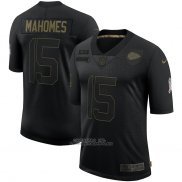 Camiseta NFL Limited Kansas City Chiefs Mahomes 2020 Salute To Service Negro