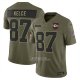 Camiseta NFL Limited Kansas City Chiefs Travis Kelce 2025 Salute To Service Verde Militar