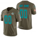 Camiseta NFL Limited Miami Dolphins Personalizada 2017 Salute To Service Verde