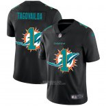 Camiseta NFL Limited Miami Dolphins Tagovailoa Logo Dual Overlap Negro