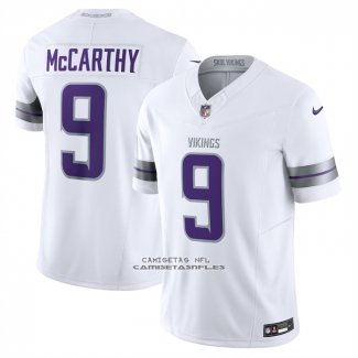 Camiseta NFL Limited Minnesota Vikings JJ McCarthy Vapor F.U.S.E. Blanco