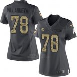 Camiseta NFL Limited Mujer Pittsburgh Steelers 78 Villanueva Gris