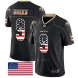 Camiseta NFL Limited New Orleans Saints Brees Rush USA Flag Negro