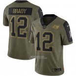 Camiseta NFL Limited Tampa Bay Buccaneers Tom Brady 2021 Salute To Service Verde