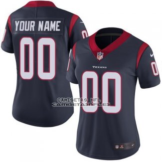 Camiseta NFL Mujer Houston Texans Personalizada Azul