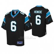 Camiseta NFL Panthers Taylor Heinicke Negro Pro Line