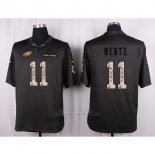 Camiseta Philadelphia Eagles Wentz Apagado Gris Nike Anthracite Salute To Service NFL Hombre