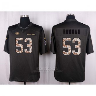 Camiseta San Francisco 49ers Bowman Apagado Gris Nike Anthracite Salute To Service NFL Hombre