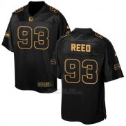 Camiseta Seattle Seahawks Reed Negro 2016 Nike Elite Pro Line Gold NFL Hombre