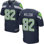Camiseta Seattle Seahawks Willson Profundo Azul Nike Elite NFL Hombre