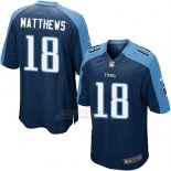 Camiseta Tennessee Titans Matthews Azul Oscuro Nike Game NFL Nino
