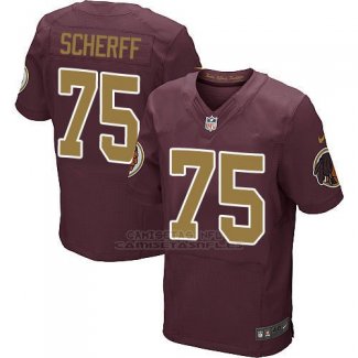 Camiseta Washington Commanders Scherff Apagado Rojo Nike Elite NFL Hombre