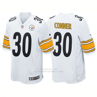 Mens Camiseta NFL Limited Hombre Pittsburgh Steelers 30 James Conner Game Blanco