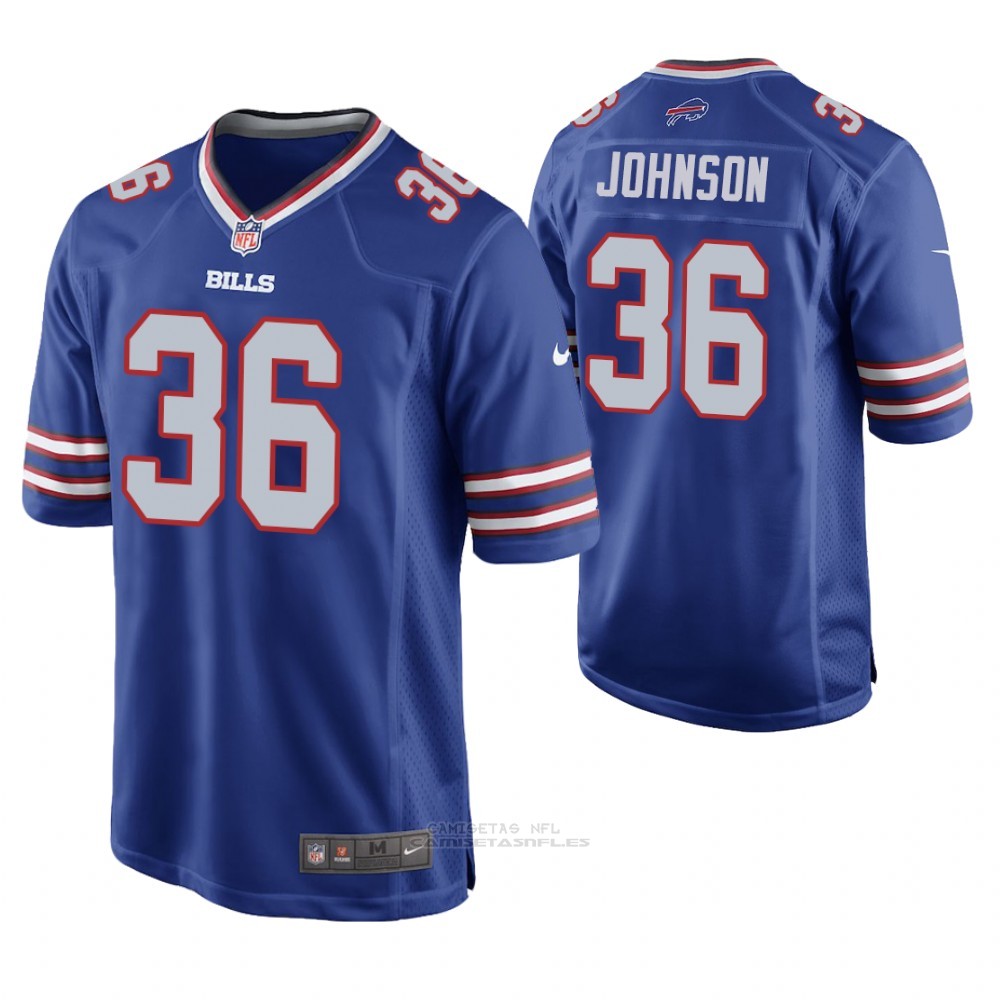 Camiseta NFL Game Hombre Buffalo Bills Kevin Johnson Azul Replicas ...