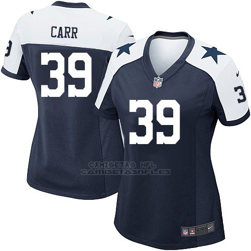 Camiseta Dallas Cowboys Carr Negro Blanco Nike Game NFL Mujer Replicas ...