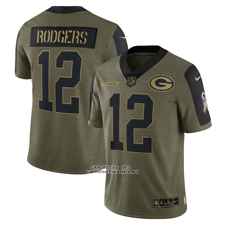 pantalones Abuelo horno Camiseta NFL Limited Green Bay Packers Aaron Rodgers 2021 Salute To Service Verde Replicas - camisetasnfl.es pantalones Abuelo horno Camiseta NFL Limited Green Bay Packers Aaron Rodgers 2021 Salute To Service Verde Replicas - camisetasnfl.es