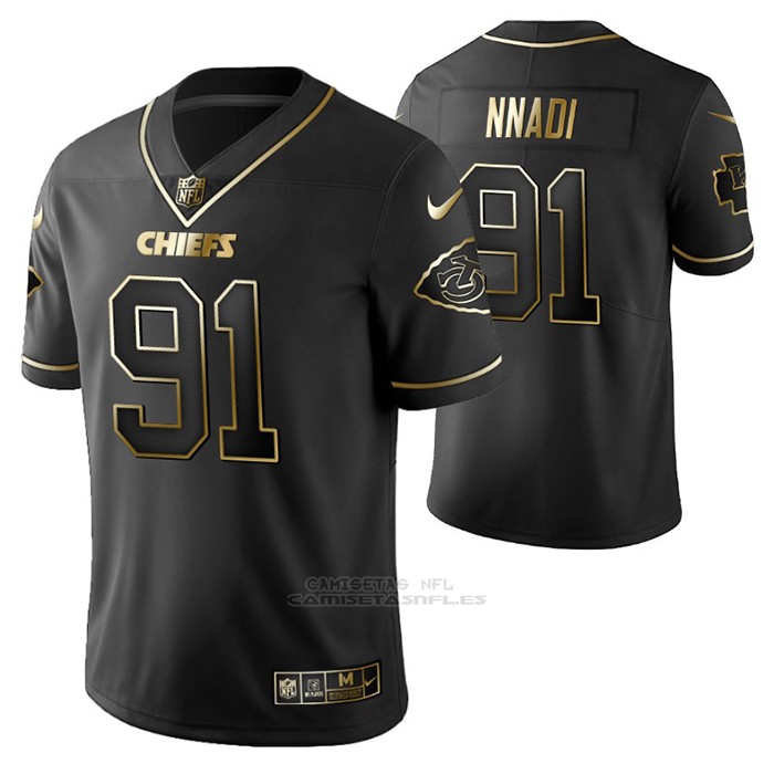 Camiseta NFL Limited Kansas City Chiefs Derrick Nnadi Golden Edition ...